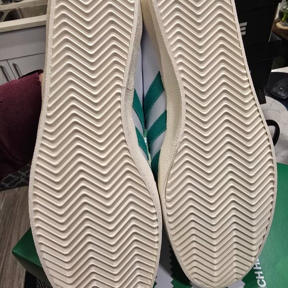 ADIDAS x Sporty & Rich Mens Size 10 US RARE Blanc Sneakers White & Green NEW - Picture 9 of 10